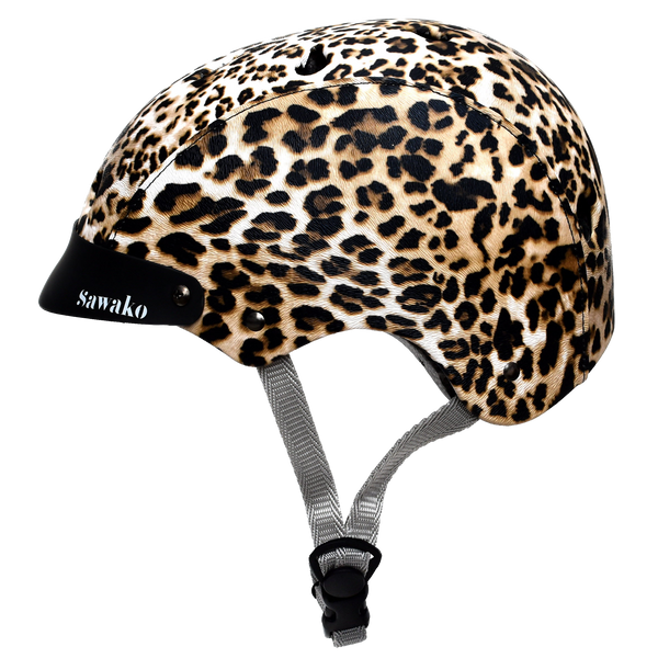 Leopard print sales bicycle helmet